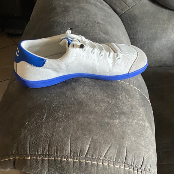 Hobibear Women's White and Blue Sneakers - Picture 3 of 3